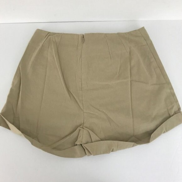 Lush Khaki Tan High Waist Tie Front Shorts NWT - Picture 2 of 8